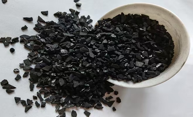 Fruit shell activated carbon raw material and production process